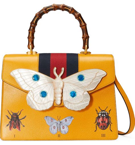 gucci yellow bag with moth|Gucci purses for women.